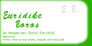 euridike boros business card