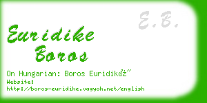 euridike boros business card